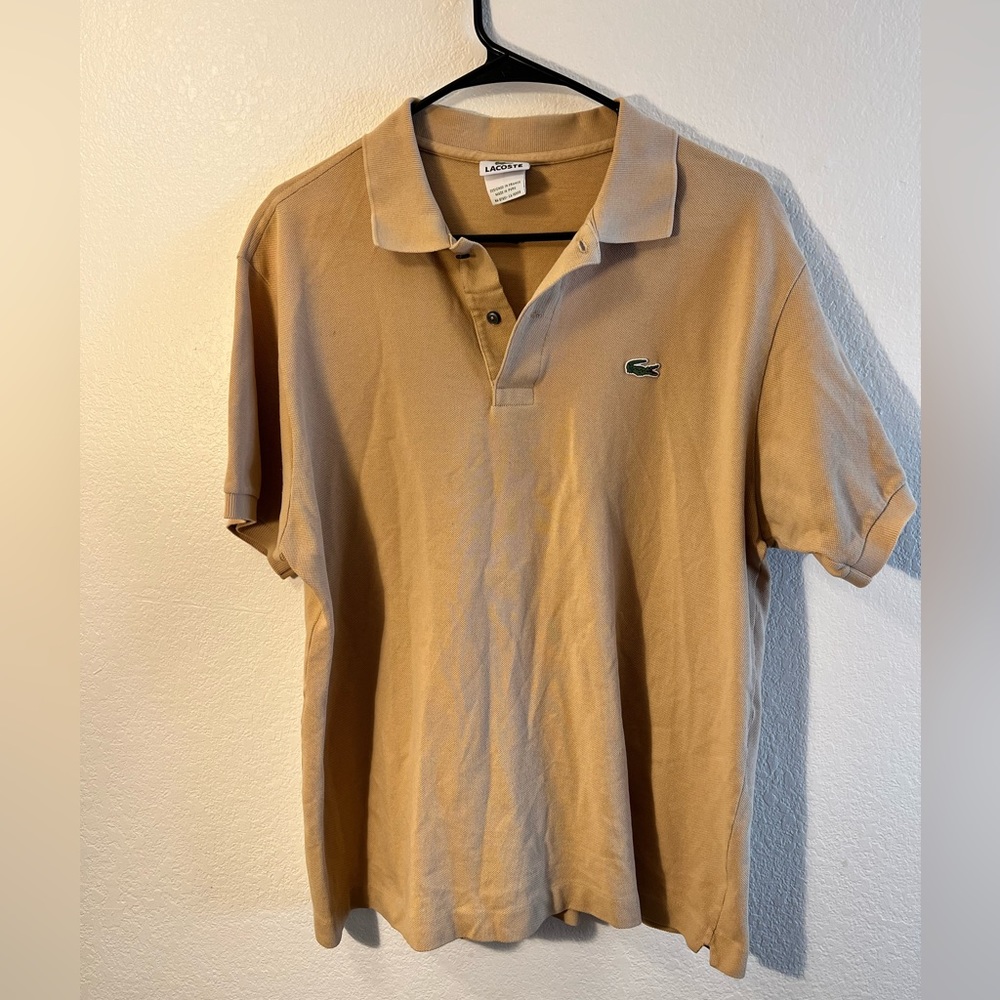 Lacoste Mens Polo Shirt Size 6,100% Cotton, Buttom Closure,Made in Peru